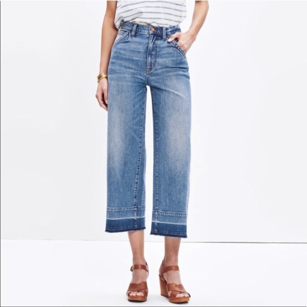 FLASH SALE ❤️ Madewell Wide Leg Crop Jeans size 24
